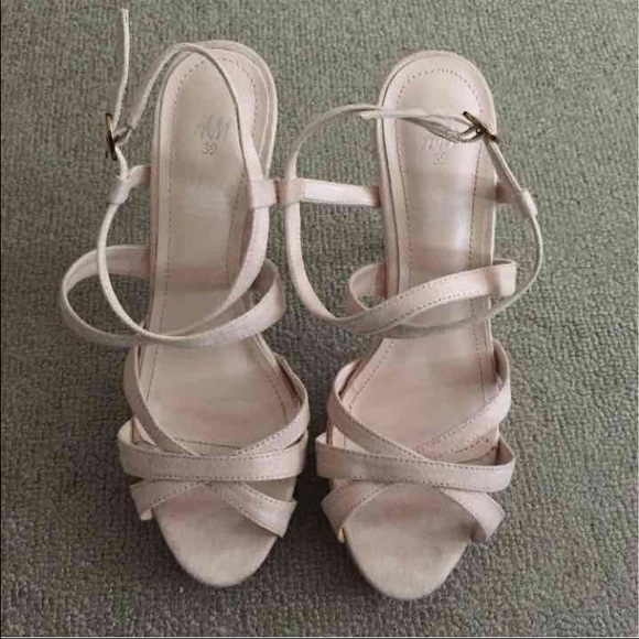 H&M blush pink high heels size 8