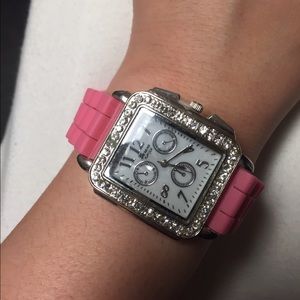 Pink square watch