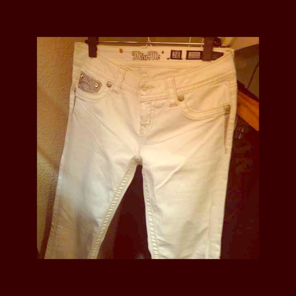 White MISS ME skinny jeans