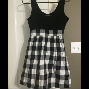 Black and white checkered dress