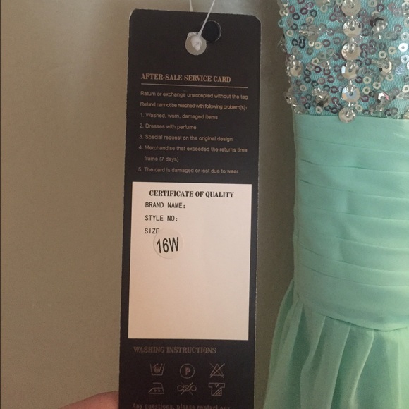 Gorgeous Mint color prom dress! - Picture 3 of 4