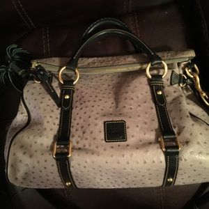 Dooney and Bourke Grey Ostrich Satchel.