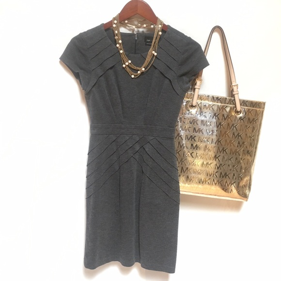 Max and Cleo Grey Knit Dress - Picture 4 of 4