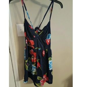 Navy Floral Dress