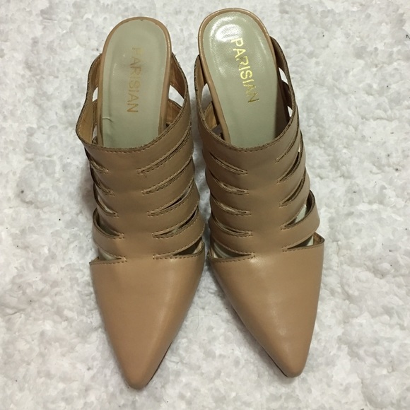 Pre Loved Parisian Pointed Toe Heels Nude/Tan S-6