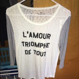 J. Crew baseball tee, never worn.