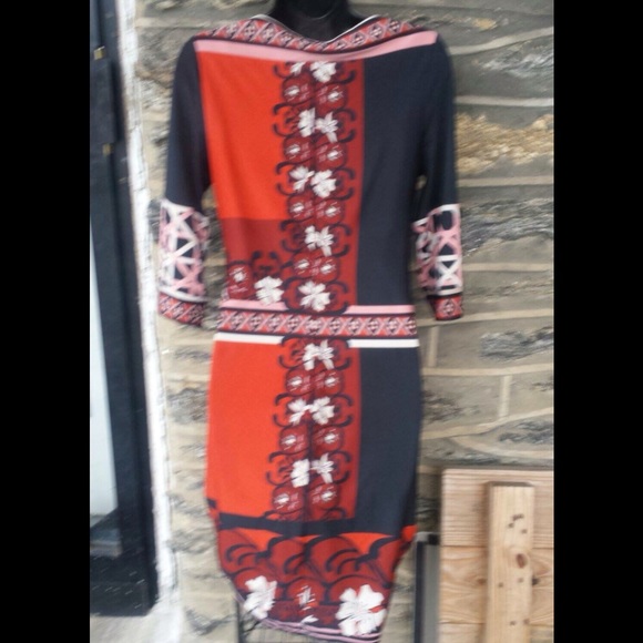 AA Studio Red & Black Floral Lattice Dress - Picture 2 of 4