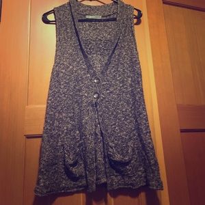 Maurices black and white knit vest