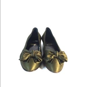 Vintage designer, never worn, satin ballet flats,9