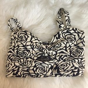Floral print crop top