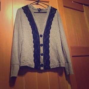 Nordstrom off the rack grey and black cardigan