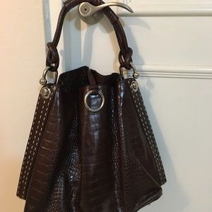 Bcbg croc leather bag