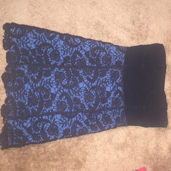 Black and blue dress