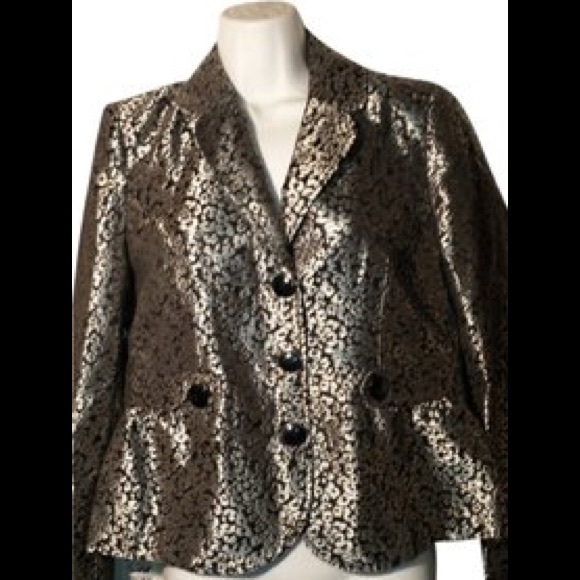 Notations Black & Gray Floral Blazer - Picture 1 of 4