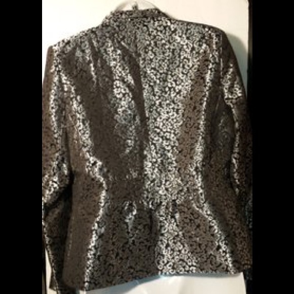 Notations Black & Gray Floral Blazer - Picture 3 of 4