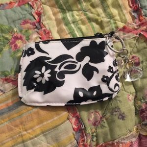 Black and white little purse/keychain purse.