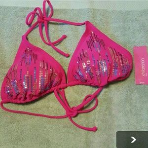 NWT hot pink with sparkling Top