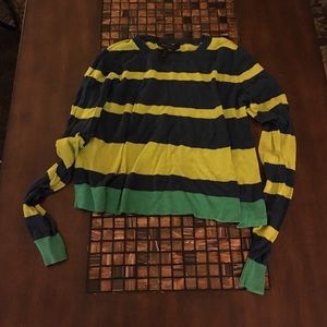 Striped cropped sweater