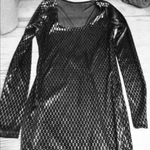 Black and gold dress