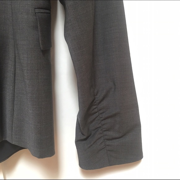 0P Ann Taylor Dark Gray Blazer - Picture 3 of 4