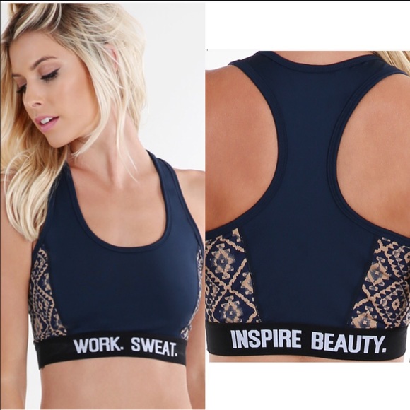 •SOLD•Work. sweat. Inspire Beauty Sports Bra - Picture 2 of 2