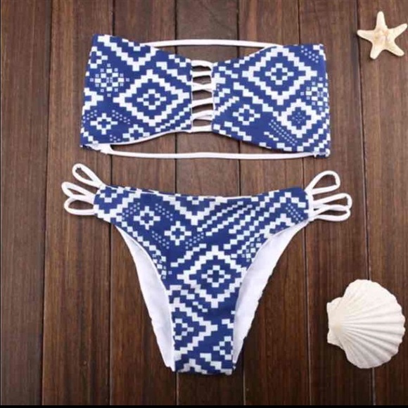 Fashion Nova Other - 🔥🔥S/M Beautiful Blue & White Bikini!❣❣❣❣❣