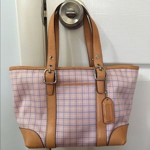 Coach Hampton Plaid mini tote