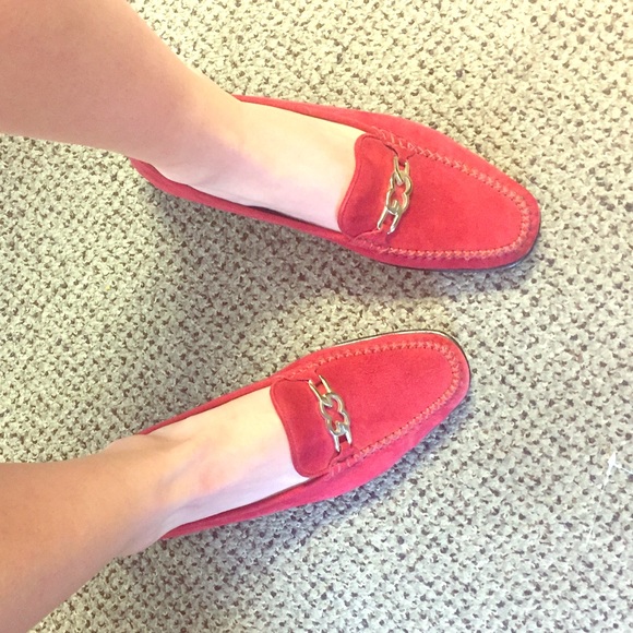 Escada red loafers 7.5