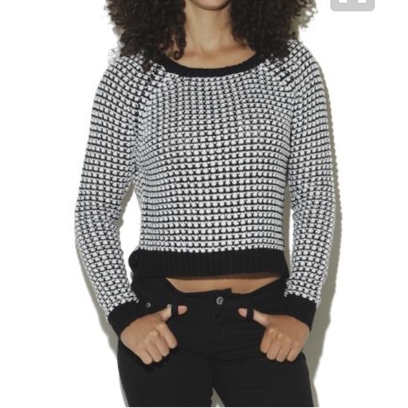 NWT Wet Seal cropped waffle pullover sweater