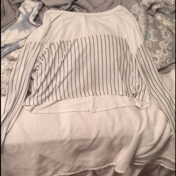 Brandy Melville white stripped long sleeve