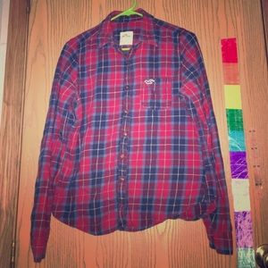 Hollister women's flannel large