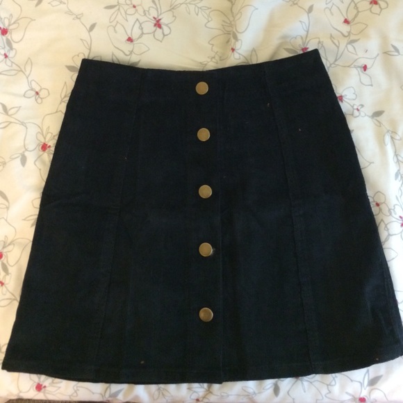 Topshop corduroy skirt button Xs American Apparel