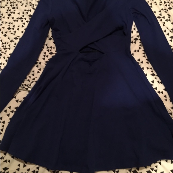 Navy blue skater skirt dress