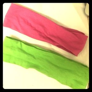 2 NWOT neon headbands!