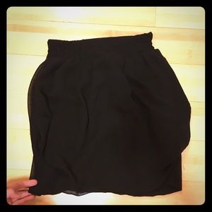 Luca couture chiffon tulip mini skirt