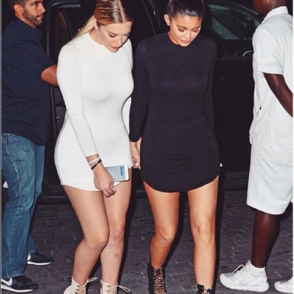 Naked wardrobe high neck mini dress