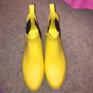 J.crew yellow rain boots size 8