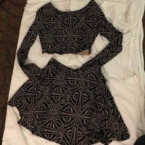 Patterned set with crop top