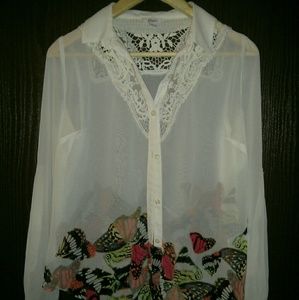 Candie's unique butterfly blouse