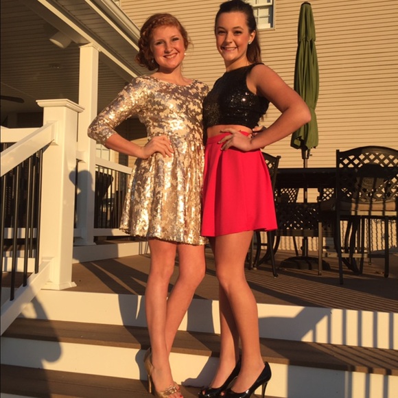 Gold Sequins  party dress/ worn once