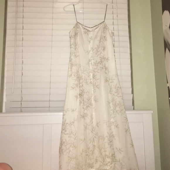 Calvin Klein cotton silk foliage dress