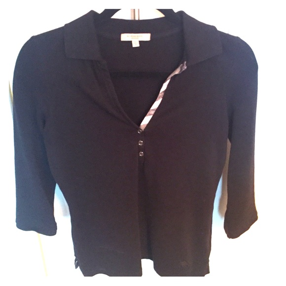 Burberry black polo
