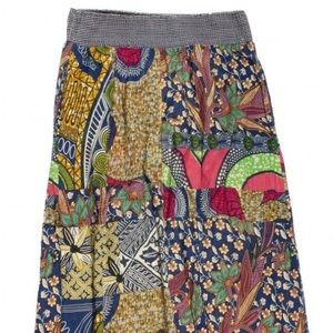 Anthropologie abstract floral patchwork skirt