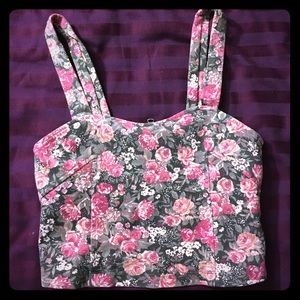 Brandy Melville caged back crop top