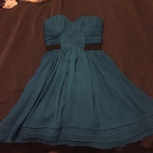 Blue Strapless Dress