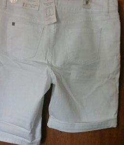 White boyfriend shorts