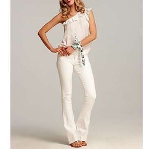 Free people flare white jeans