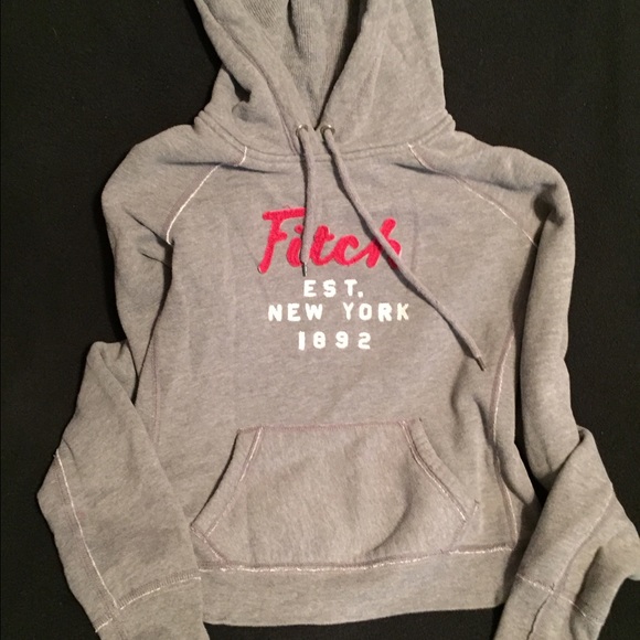 OLD SCHOOL ABERCROMBIE GRAY DRAWSTRING HOODIE