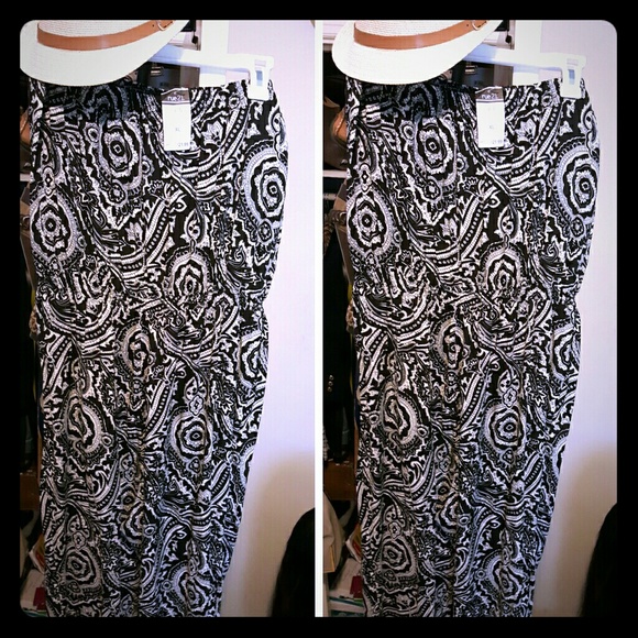 Black and white printed jumpsuit