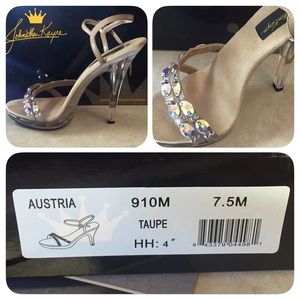 Swarvorski crystal pageant high heels.